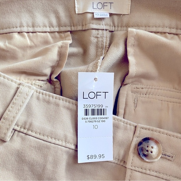 NWT Loft Structured Cargo Pants in Twill - Picture 4 of 6